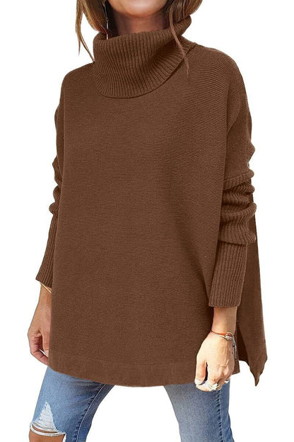 Women's Warm Knit Sweater with Turtleneck | Wool Blend