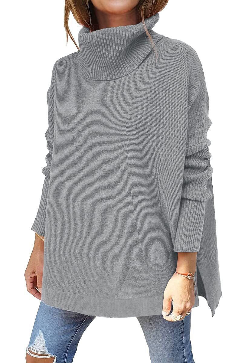 Women's Warm Knit Sweater with Turtleneck | Wool Blend
