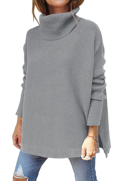 Women's Warm Knit Sweater with Turtleneck | Wool Blend