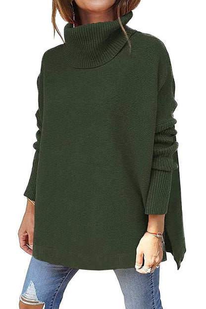 Women's Warm Knit Sweater with Turtleneck | Wool Blend