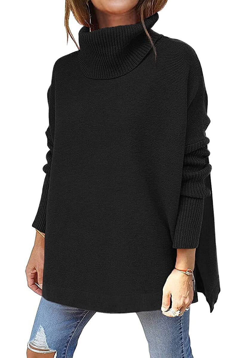 Women's Warm Knit Sweater with Turtleneck | Wool Blend