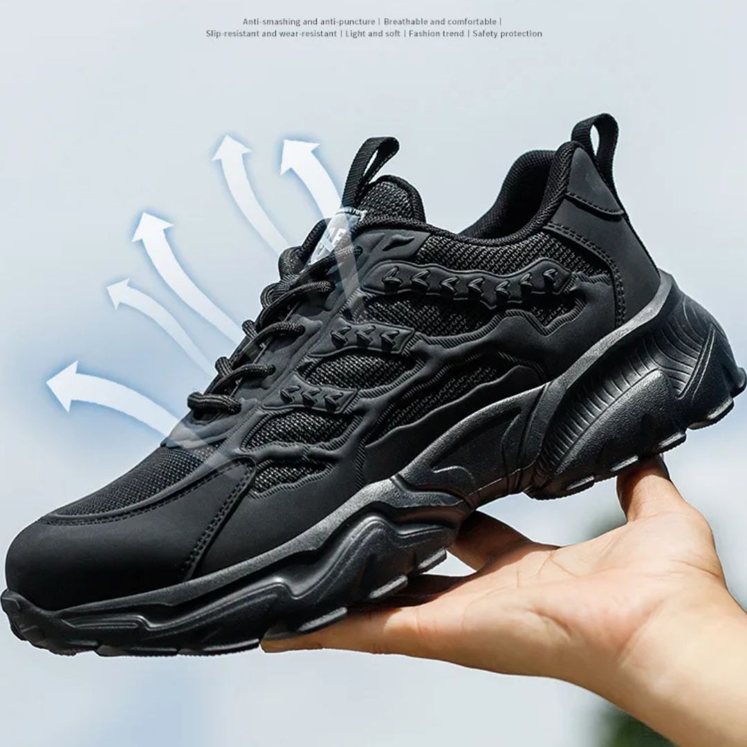 Wygodne buty Robocze z Funkcjami Bezpieczeństwa | Męskie Trampki ze Stalowymi Noskami