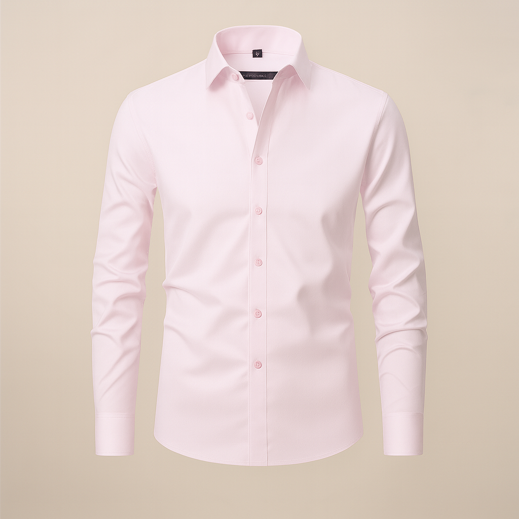 Men's Wrinkle-Free Dress Shirt | Structured Fit Long Sleeve