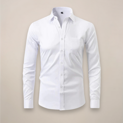 Men's Wrinkle-Free Dress Shirt | Structured Fit Long Sleeve