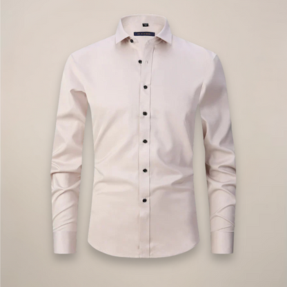 Men's Wrinkle-Free Dress Shirt | Structured Fit Long Sleeve