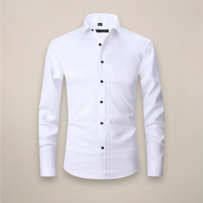 Men's Wrinkle-Free Dress Shirt | Structured Fit Long Sleeve