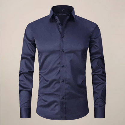 Men's Wrinkle-Free Dress Shirt | Structured Fit Long Sleeve