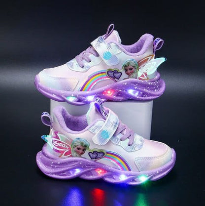 Baskets LED pailletées pour filles