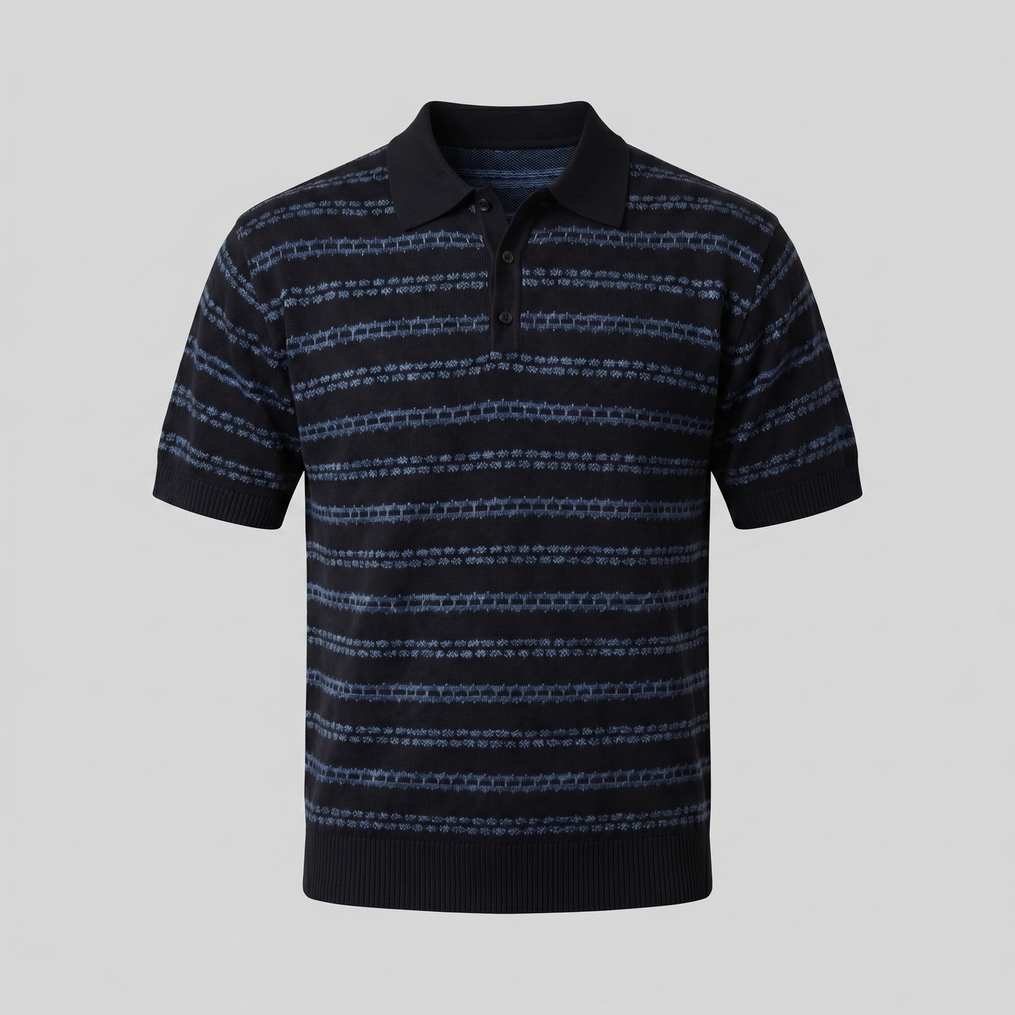 Men's Striped Polo Shirt with a Slim Fit