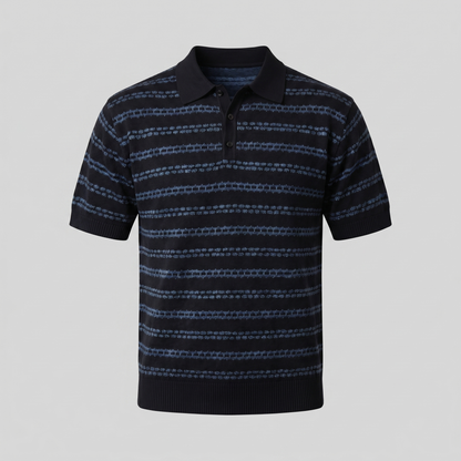 Men's Striped Polo Shirt with a Slim Fit
