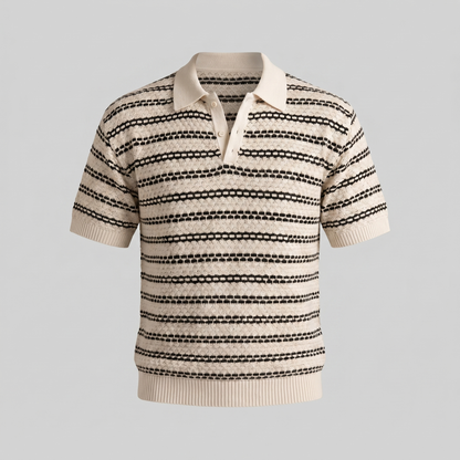 Men's Striped Polo Shirt with a Slim Fit