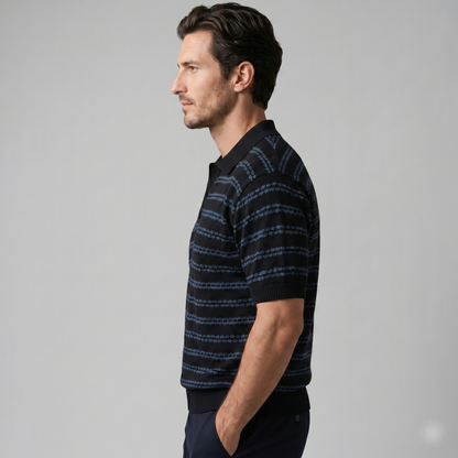Men's Striped Polo Shirt with a Slim Fit