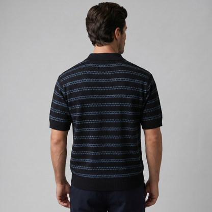 Men's Striped Polo Shirt with a Slim Fit
