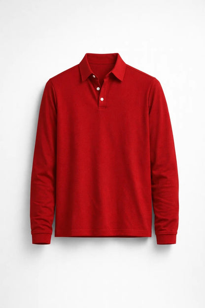 Polo Homme Moderne à Manches Longues