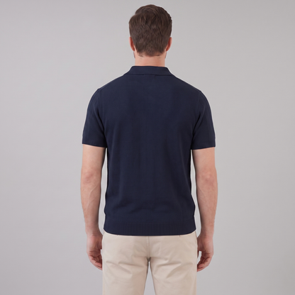 Maglietta Polo Uomo Aperta in Maglia | Stile Estivo Casual Intelligente a Costine