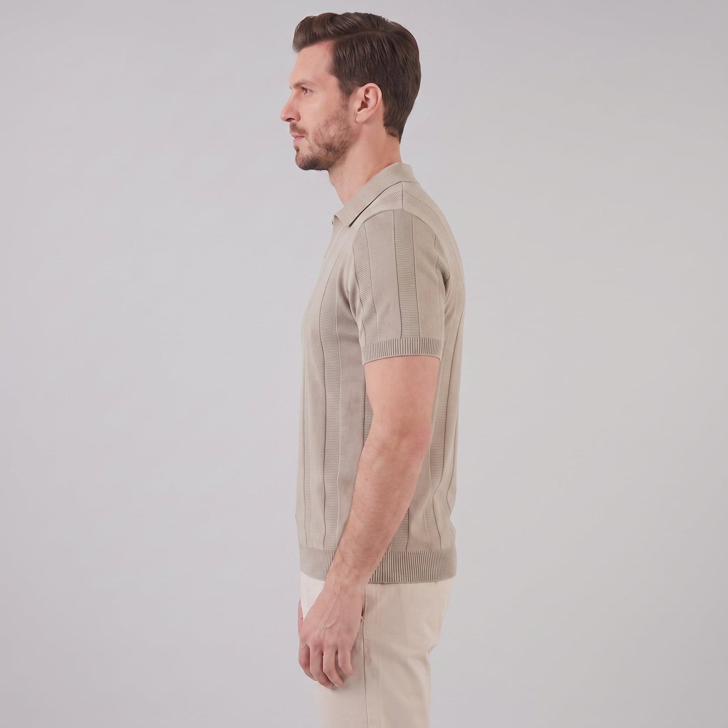 Maglietta Polo Uomo Aperta in Maglia | Stile Estivo Casual Intelligente a Costine
