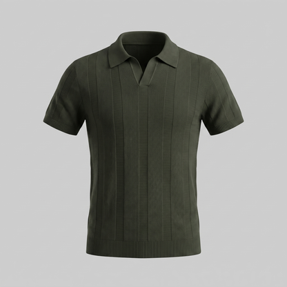 Maglietta Polo Uomo Aperta in Maglia | Stile Estivo Casual Intelligente a Costine