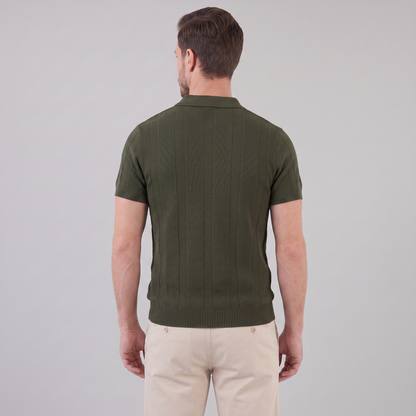 Maglietta Polo Uomo Aperta in Maglia | Stile Estivo Casual Intelligente a Costine