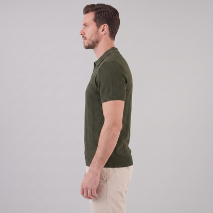 Maglietta Polo Uomo Aperta in Maglia | Stile Estivo Casual Intelligente a Costine