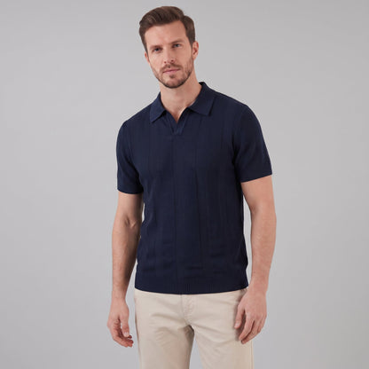Maglietta Polo Uomo Aperta in Maglia | Stile Estivo Casual Intelligente a Costine