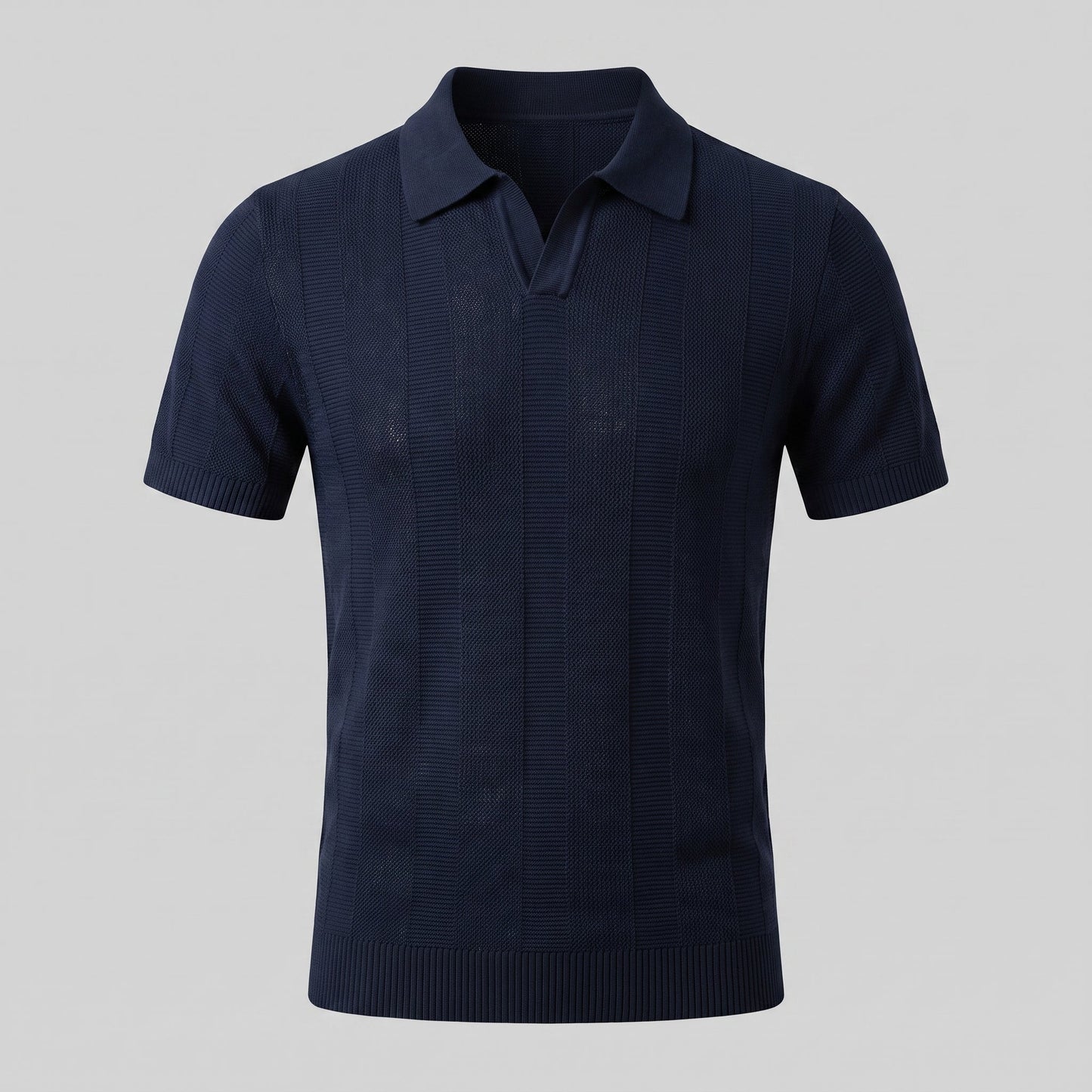 Maglietta Polo Uomo Aperta in Maglia | Stile Estivo Casual Intelligente a Costine