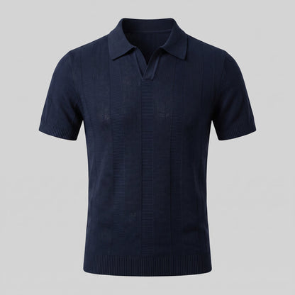 Maglietta Polo Uomo Aperta in Maglia | Stile Estivo Casual Intelligente a Costine