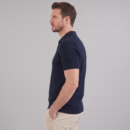 Maglietta Polo Uomo Aperta in Maglia | Stile Estivo Casual Intelligente a Costine