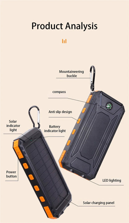 Dean | Pro Zasilany Energią Słoneczną Powerbank Z Wbudowaną latarką