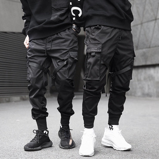 Pantalones Cargo Urbanos Tácticos Techwear para Hombre con Múltiples Bolsillos