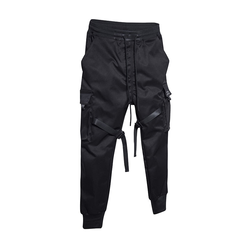 Pantalones Cargo Urbanos Tácticos Techwear para Hombre con Múltiples Bolsillos