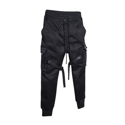 Pantalones Cargo Urbanos Tácticos Techwear para Hombre con Múltiples Bolsillos