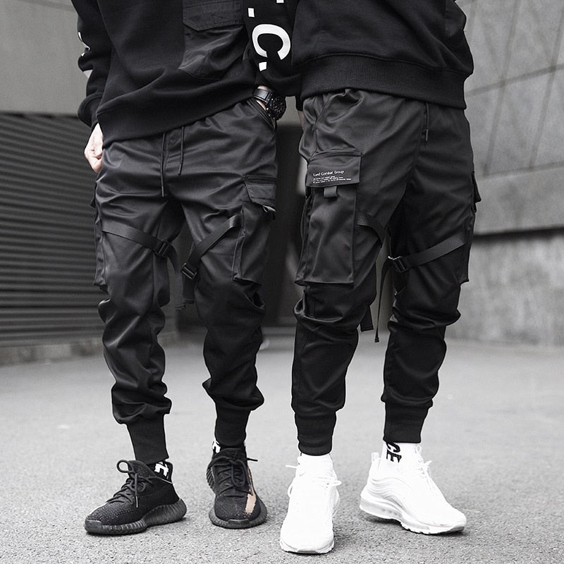 Pantalones Cargo Urbanos Tácticos Techwear para Hombre con Múltiples Bolsillos
