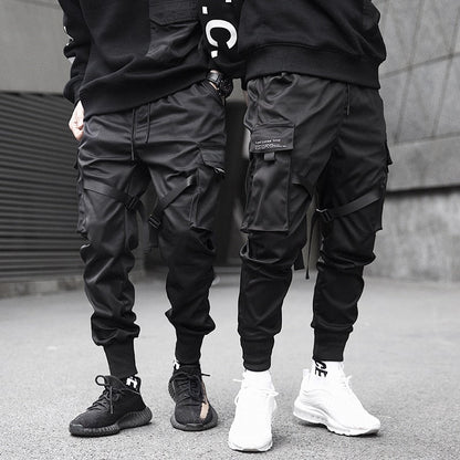 Pantalones Cargo Urbanos Tácticos Techwear para Hombre con Múltiples Bolsillos