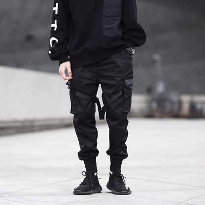 Pantalones Cargo Urbanos Tácticos Techwear para Hombre con Múltiples Bolsillos