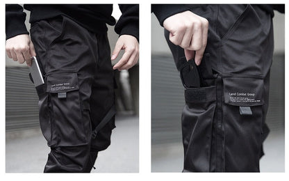 Pantalones Cargo Urbanos Tácticos Techwear para Hombre con Múltiples Bolsillos