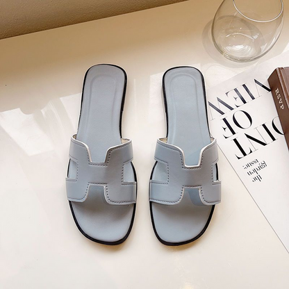 Ceinture de type H en cuir style sandales