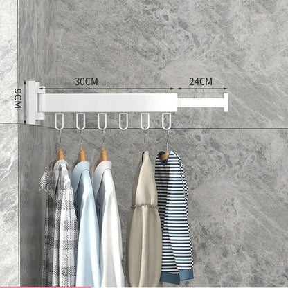 Uscător de rufe extensibil pentru montare pe perete | Design pliabil, care economisește spațiu