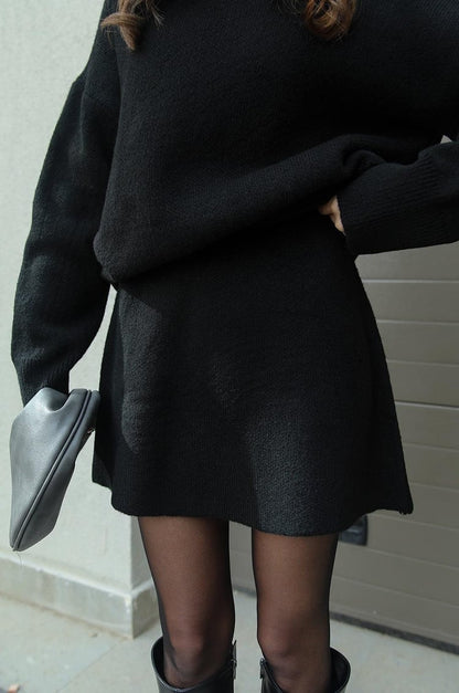 Conjunto cómodo para mujer con mezcla de lana | Traje de dos piezas