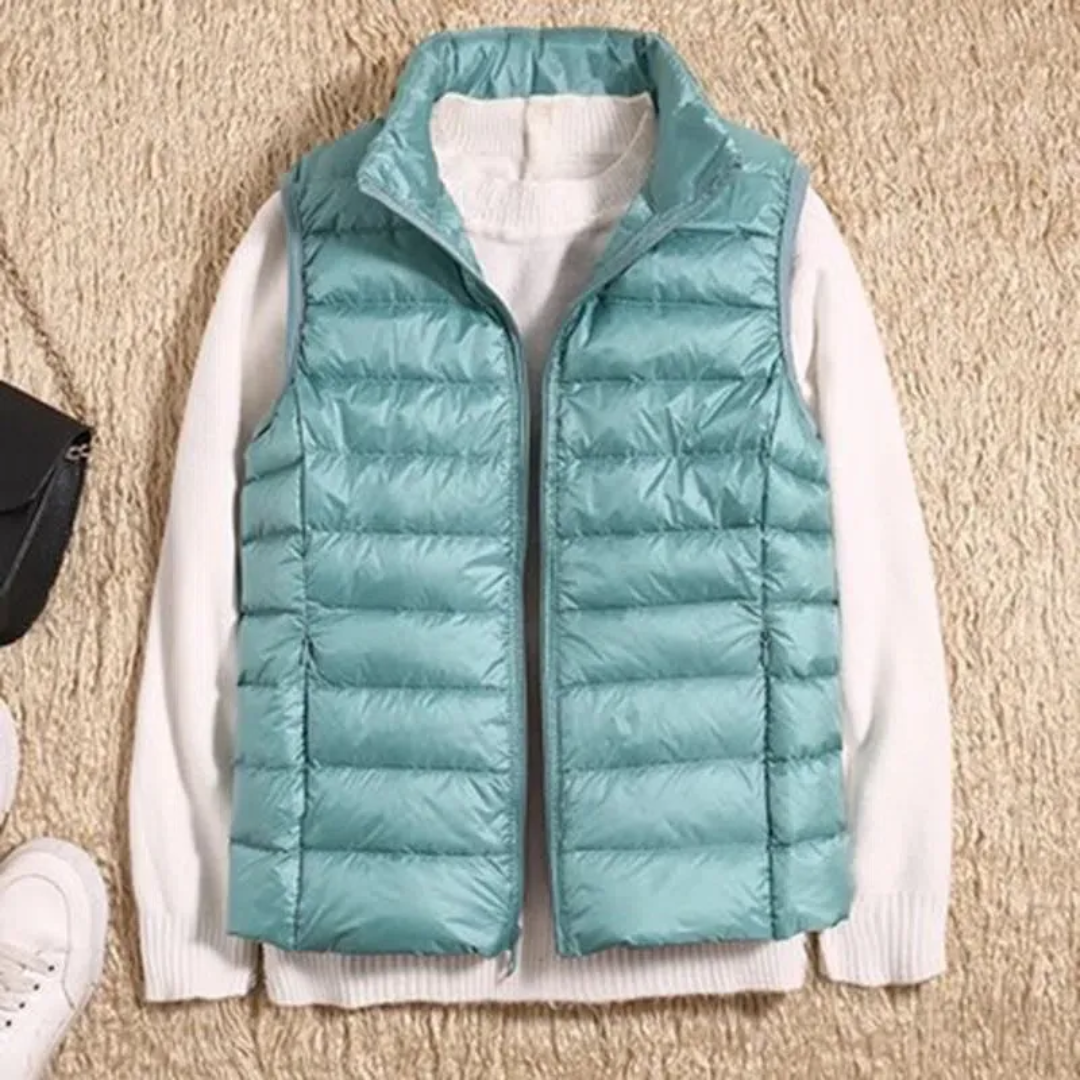 Damowa windproof vest with full-length zipper