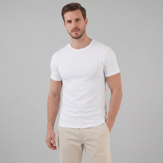 Camiseta básica para hombre de corte ajustado
