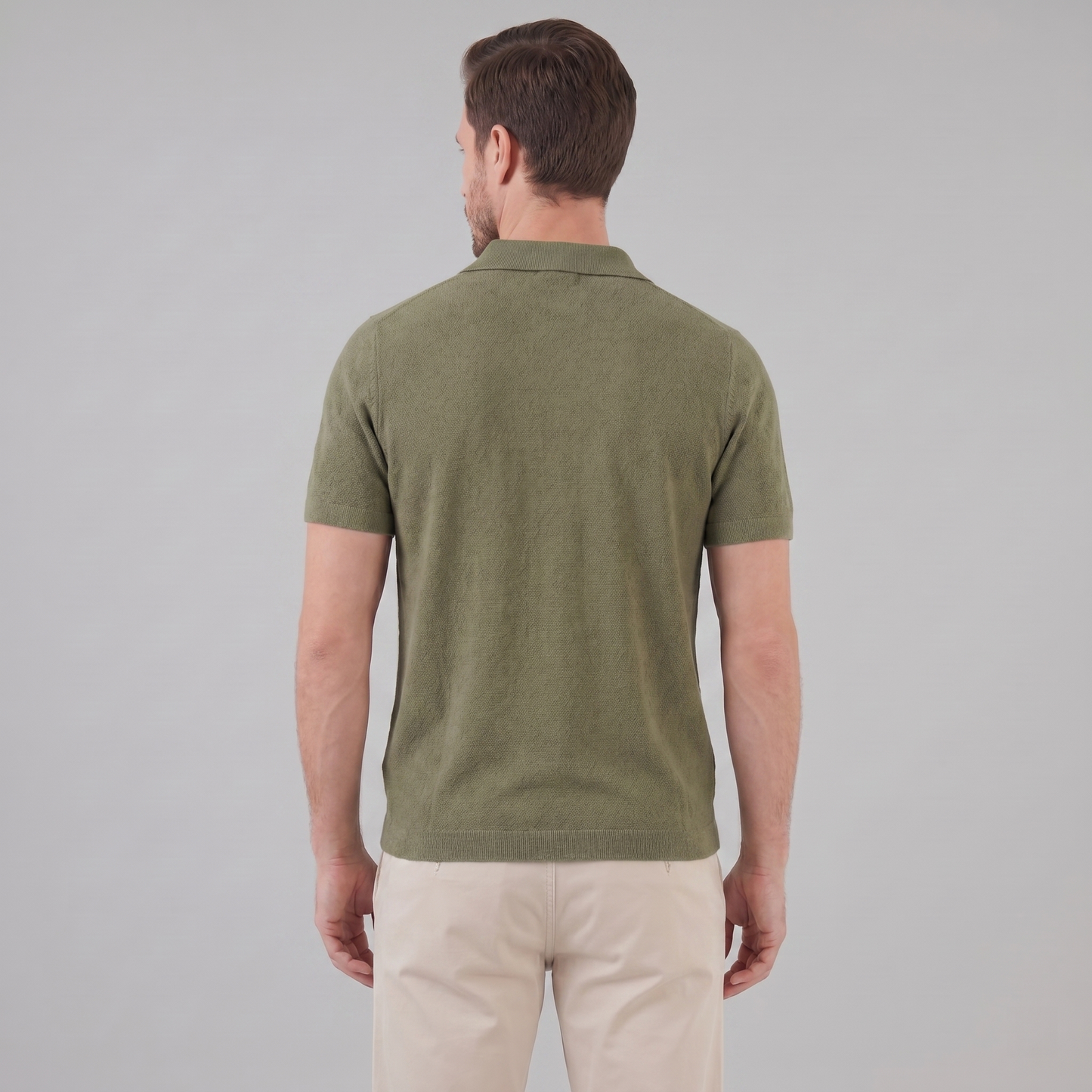 Men's Lightweight V-Neck Polo Shirt