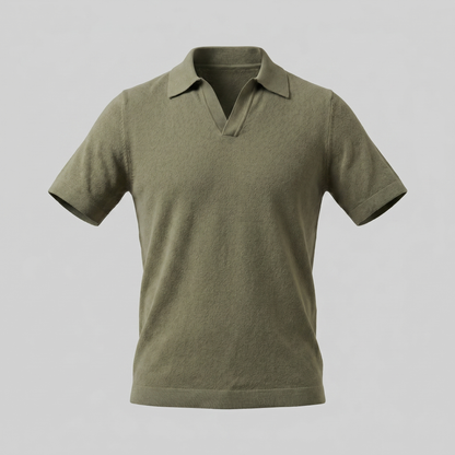 Men's Lightweight V-Neck Polo Shirt