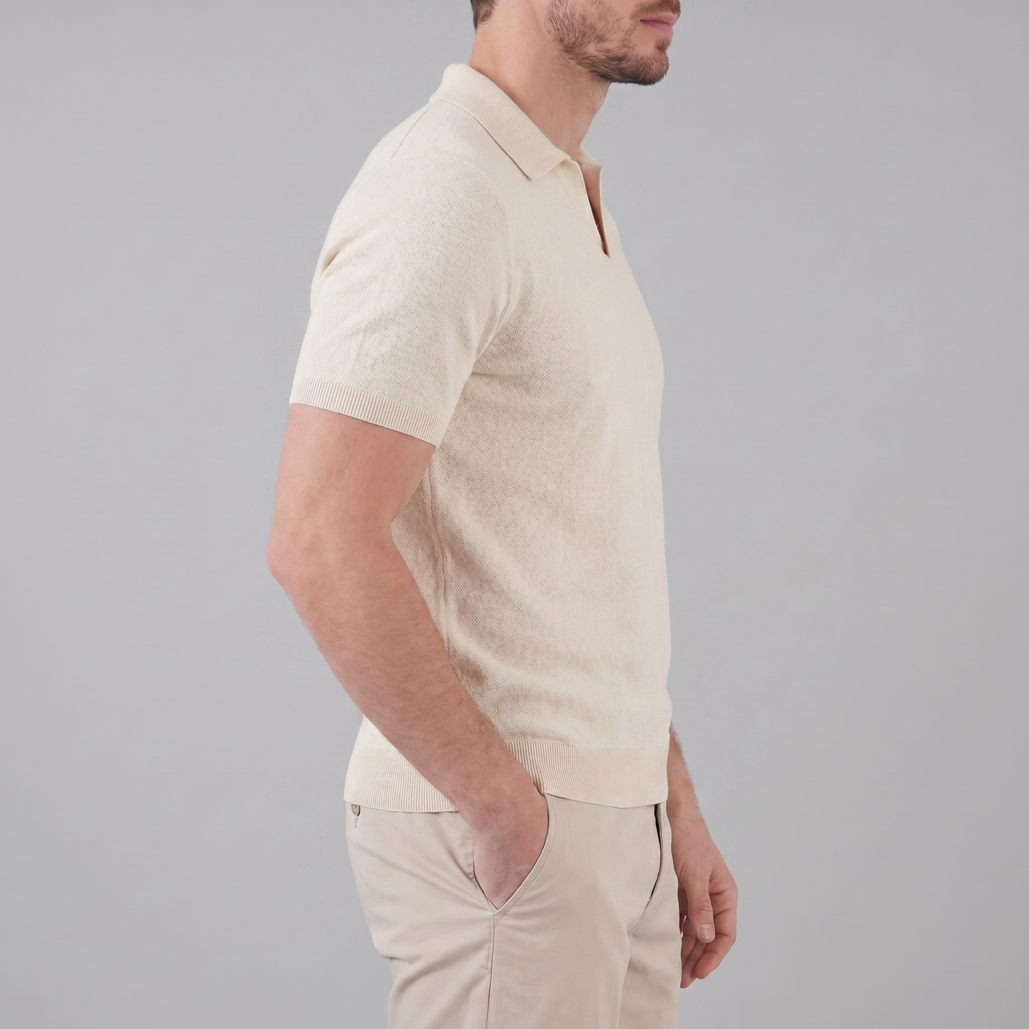 Men's Lightweight V-Neck Polo Shirt