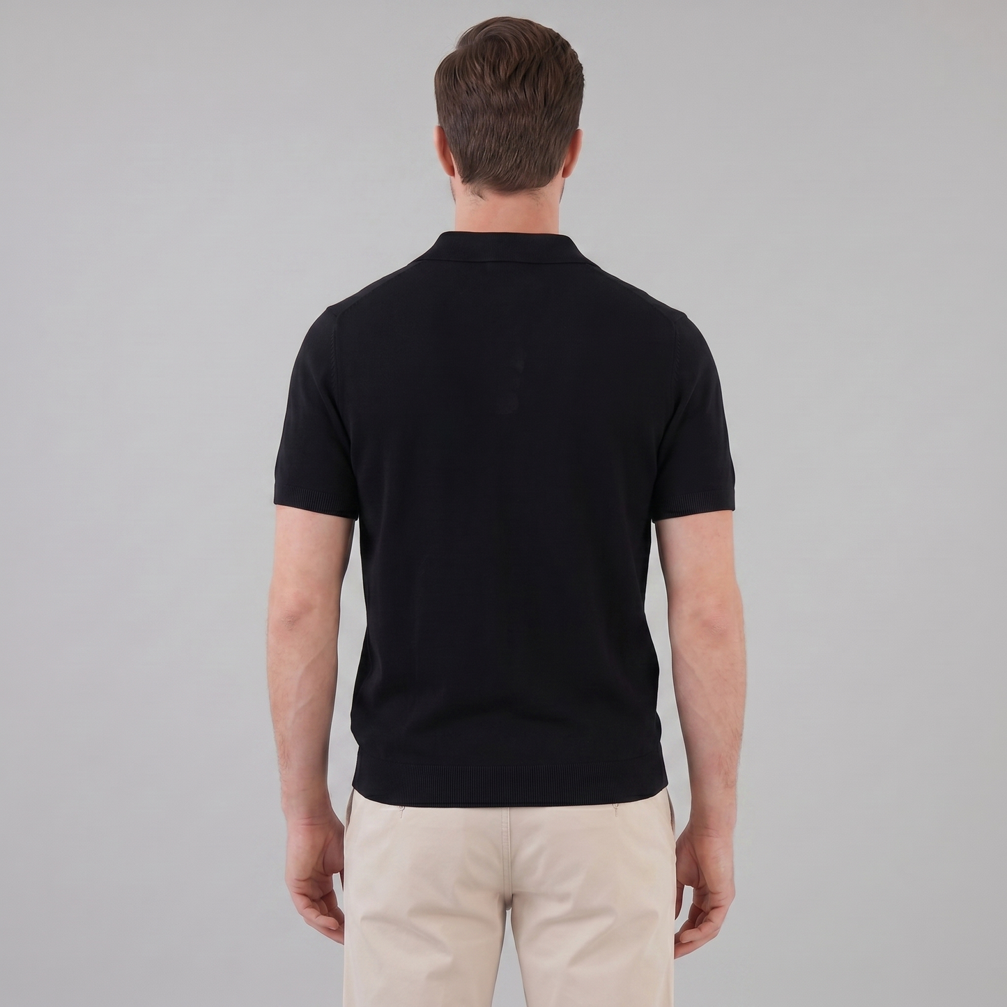 Men's Lightweight V-Neck Polo Shirt