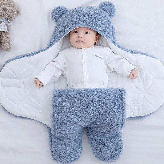 Saco de dormir de algodón para niño con diseño de oso adorable