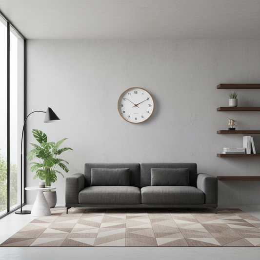 Reloj de Pared de Madera Elegante con Mecanismo de Cuarzo Preciso y Silencioso | 30 cm