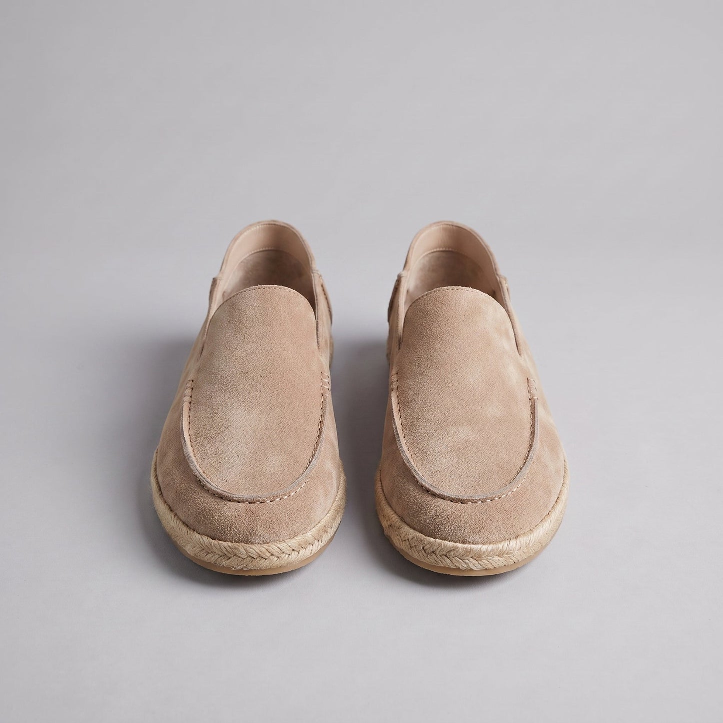 Pánské stylové semišové espadrilky mokasíny | Letní nazouvací jutové sandály