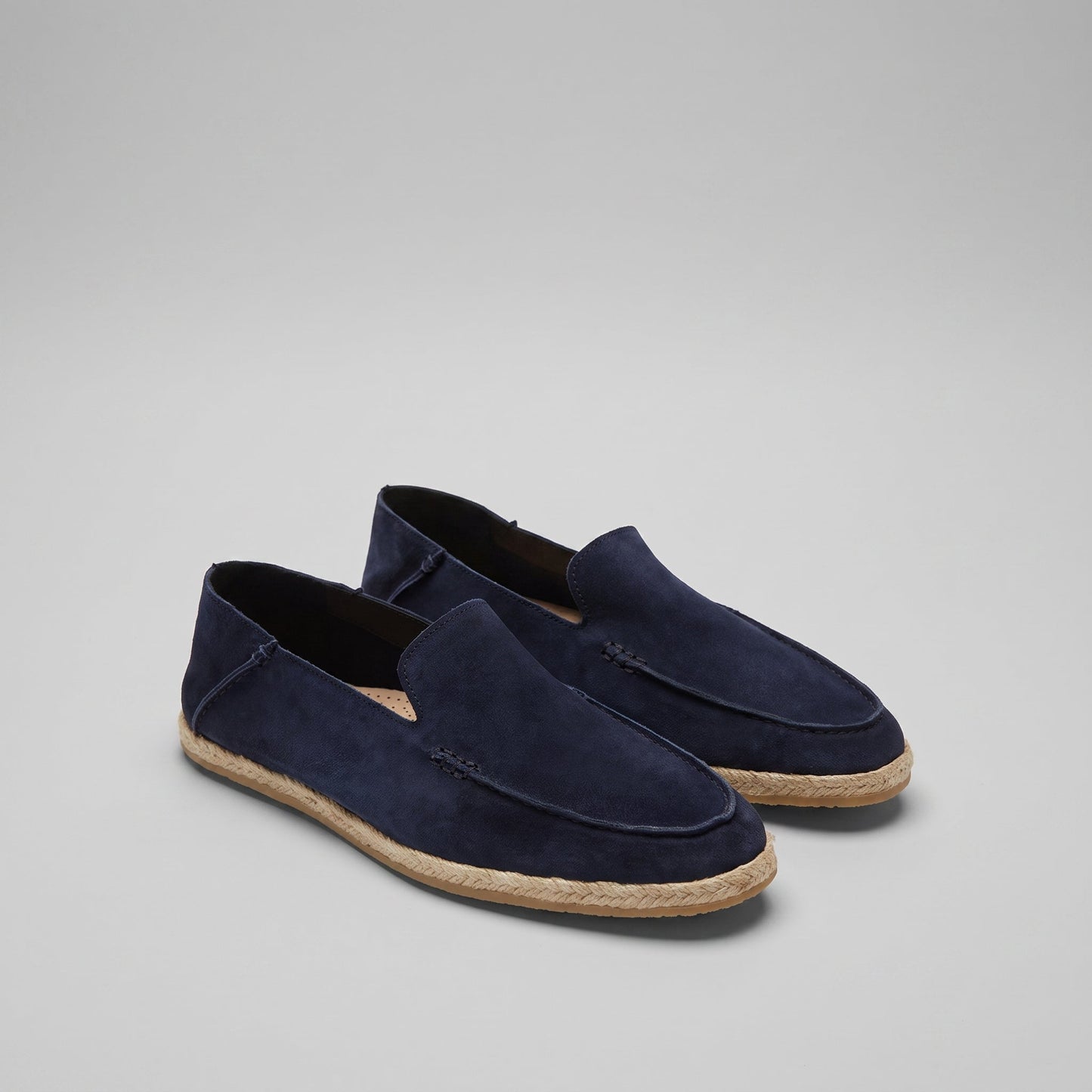 Pánské stylové semišové espadrilky mokasíny | Letní nazouvací jutové sandály