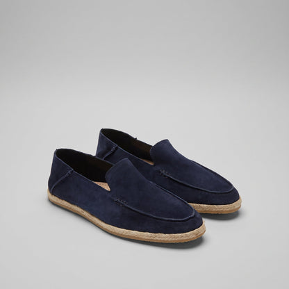 Pánské stylové semišové espadrilky mokasíny | Letní nazouvací jutové sandály