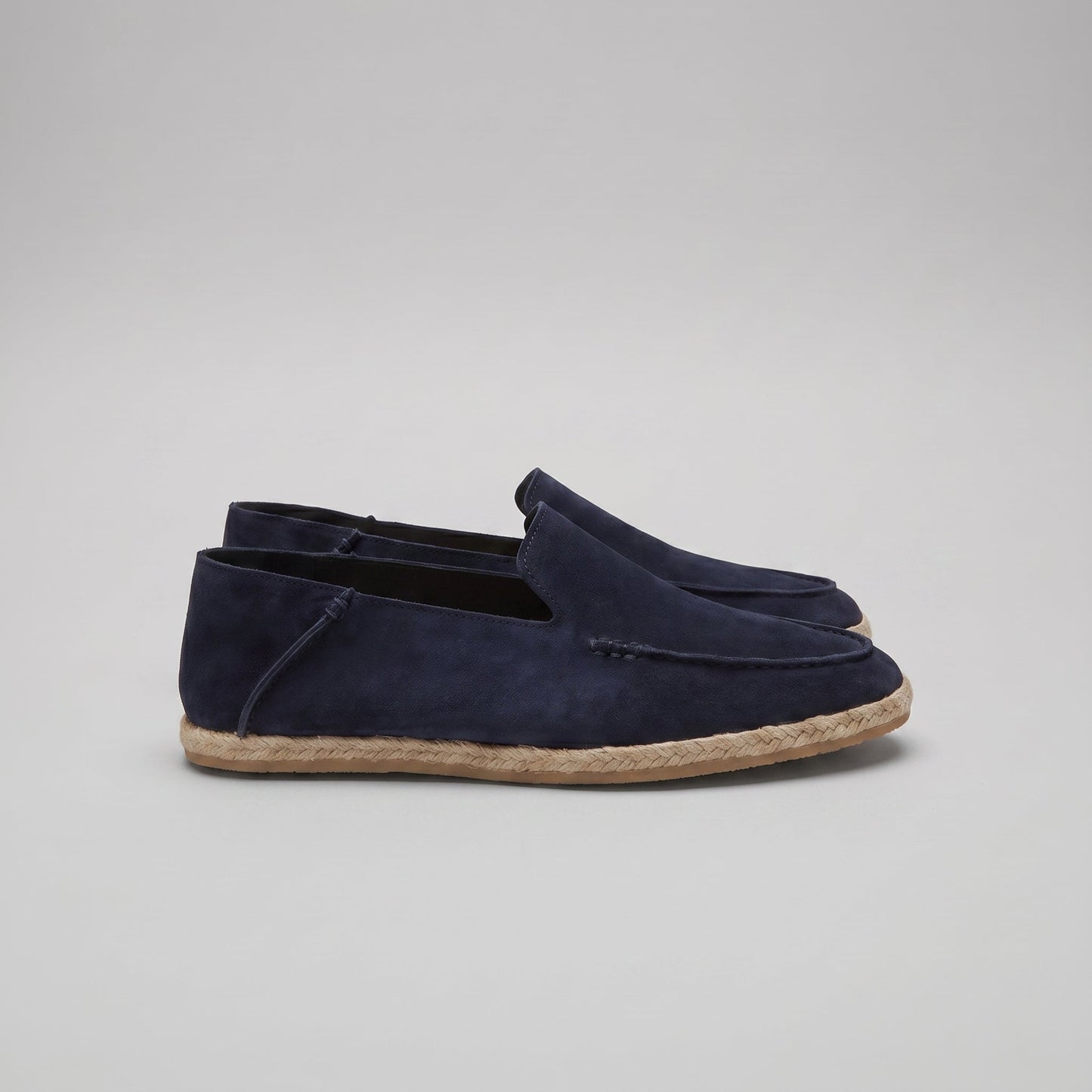 Pánské stylové semišové espadrilky mokasíny | Letní nazouvací jutové sandály